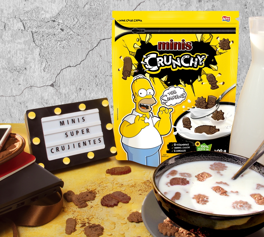 Minis Crunchy Simpsons Cabecera